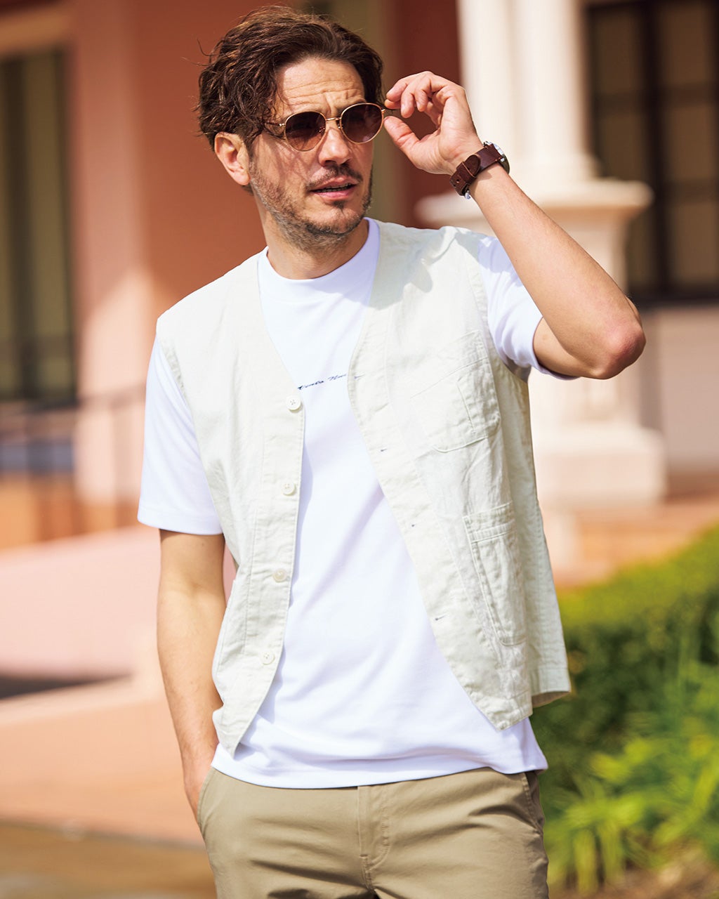 リネンコットンサマーベスト/DoCLASSE