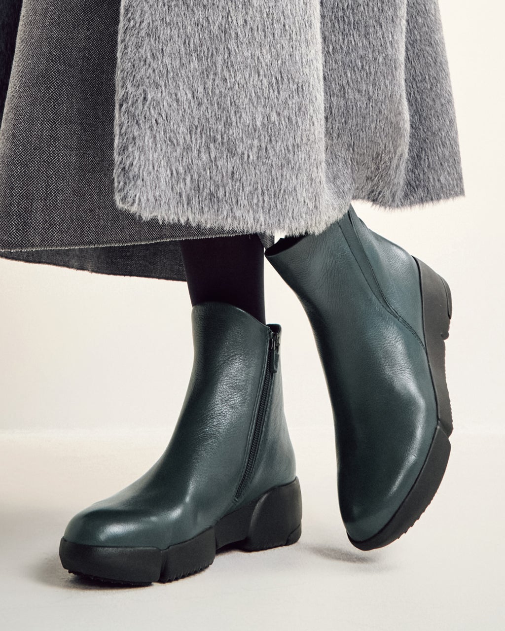 ソフトレザーミドルブーツ/DoCLASSE