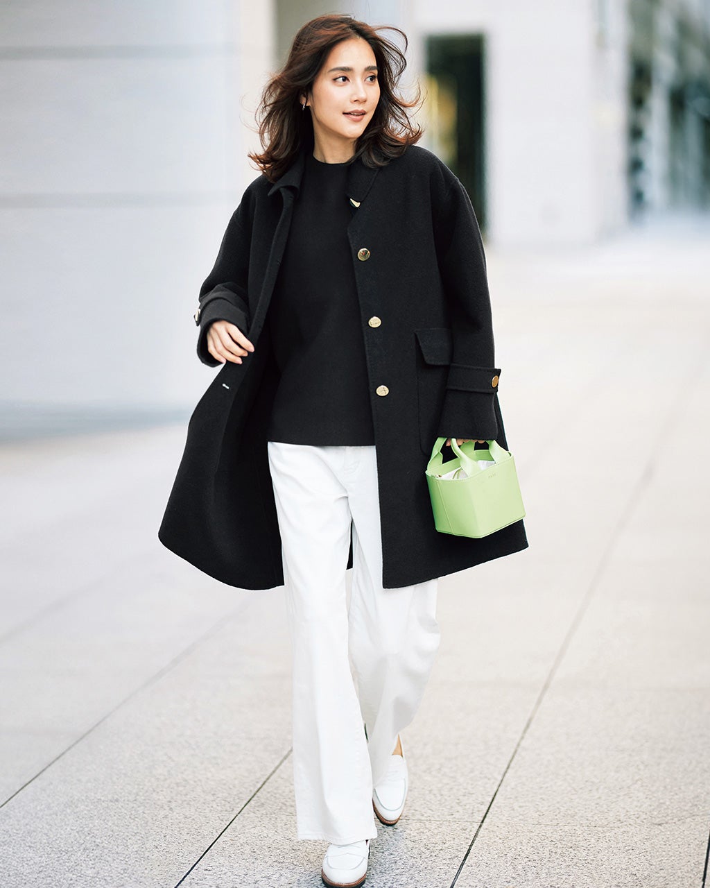 カシミヤ混ウールリバー・2WAYミドルコート/DoCLASSE