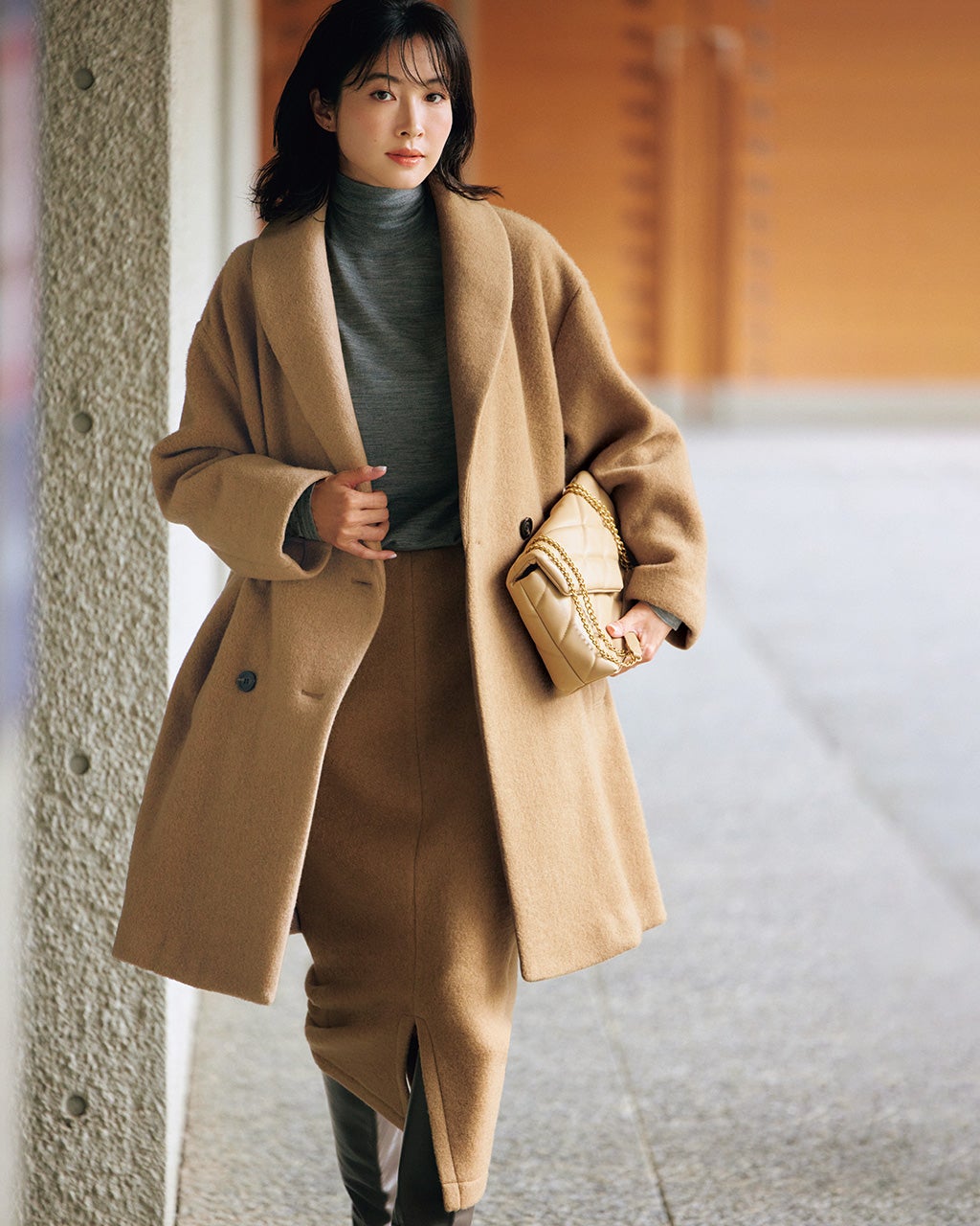 ライトピュアウール・Pコート/DoCLASSE