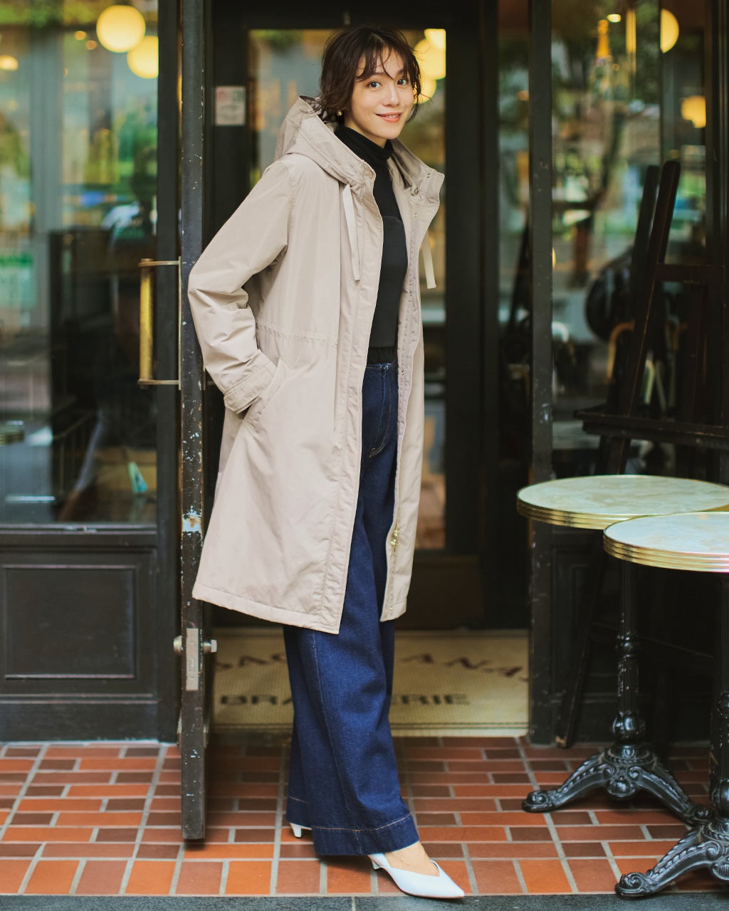 マジカルサーモ・グログランコート／立体フード/DoCLASSE