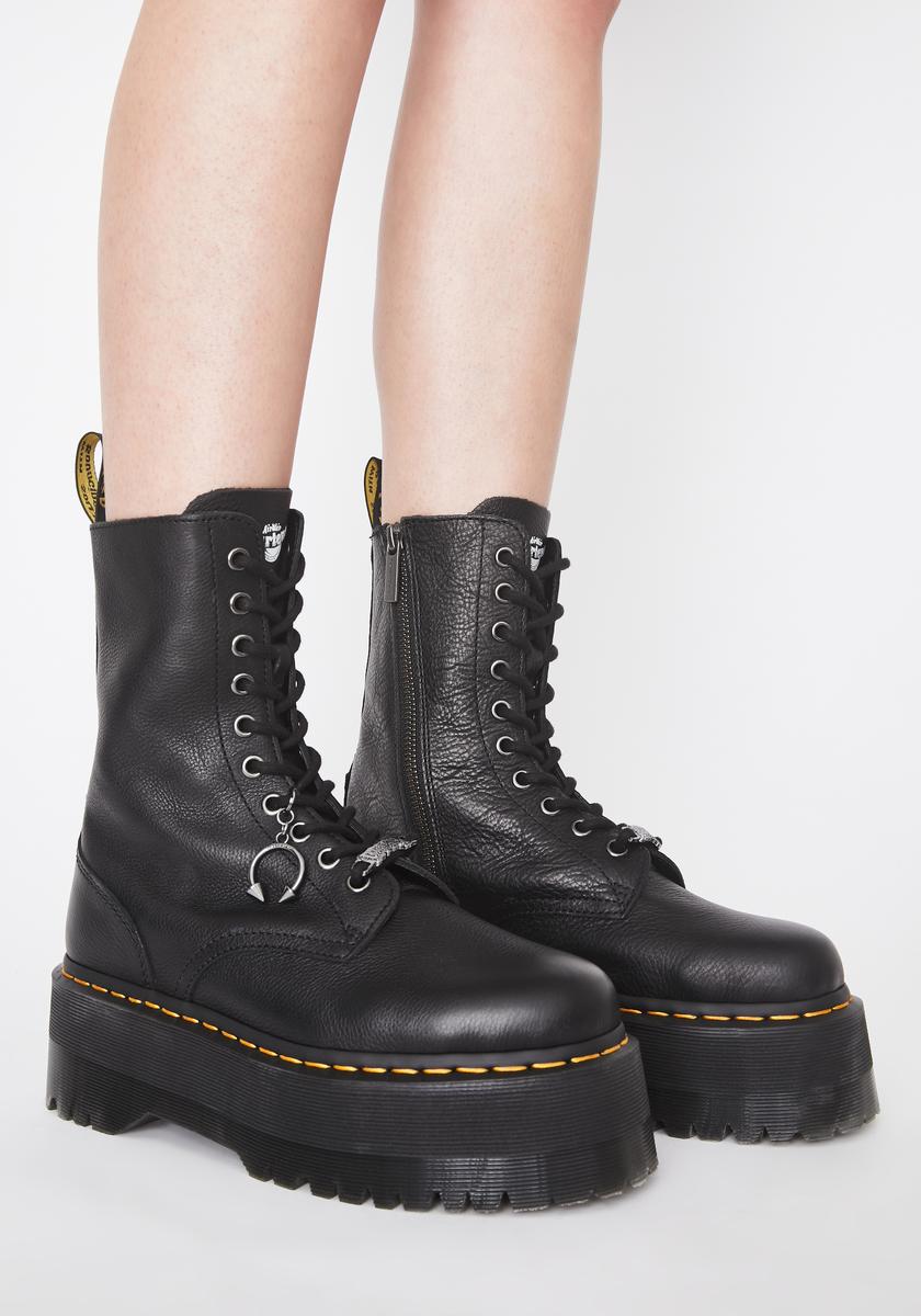 Dr. Martens X Dolls Kill Jadon Hi Max Boots Black