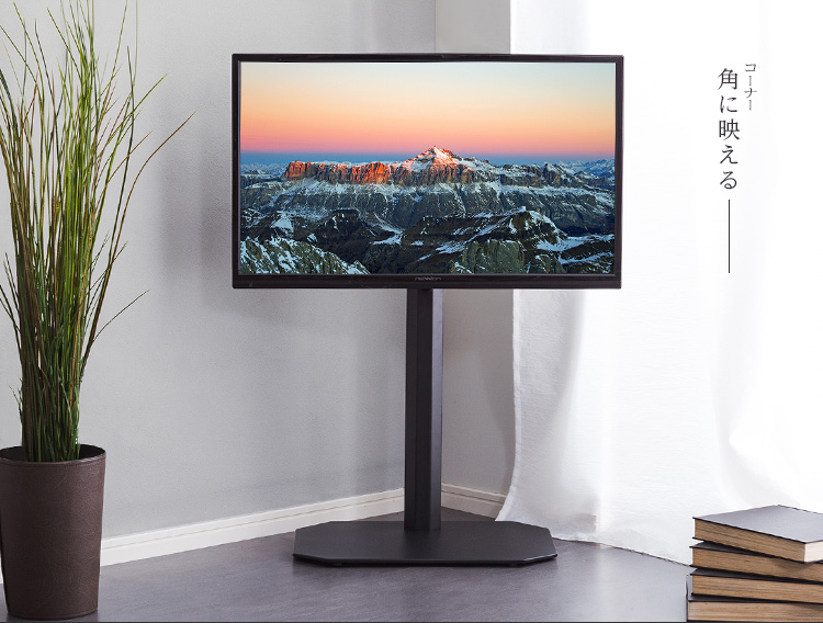 八角壁寄せテレビスタンド ハードディスクホルダーセット OCTA オクタ