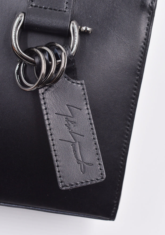 YOHJI YAMAMOTO DISCORD MINI ZIPPED TOTE BAG BLACK | DOSHABURI Shop