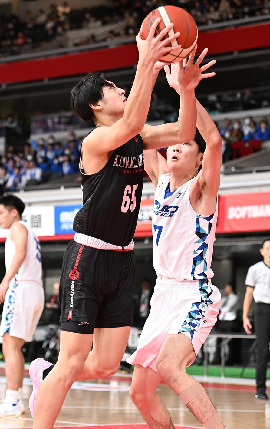 駒大苫小牧が3年ぶり初戦突破 PF荒川隼輝20得点3スティール