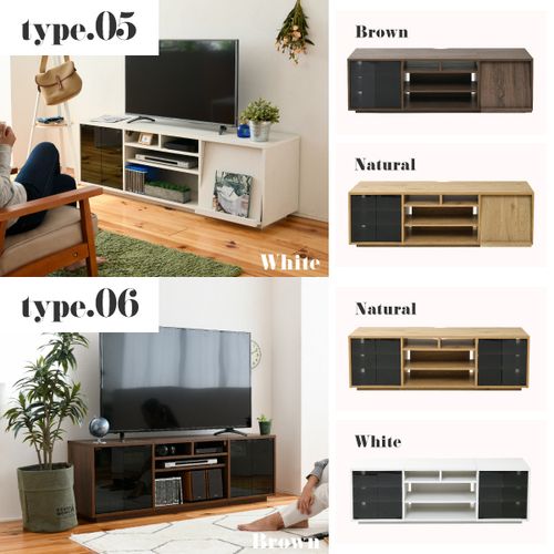 テレビ台 テレビボード 幅150 フラップ扉 収納 FTV-HIGHSET-FFBR JK