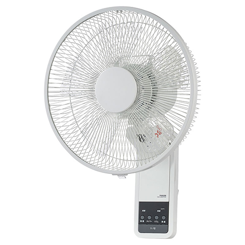 リモコン式壁掛け扇風機 YKW-380EFR(W) YUASA 扇風機 | ホームセンター