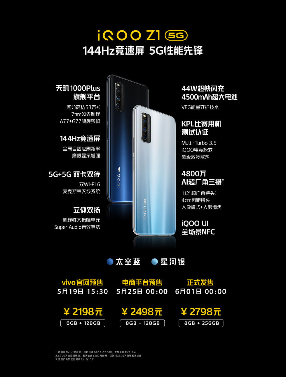 vivo iqoo z1 iQOO Z1 announced: Dimensity 1000+ SoC, 144Hz screen