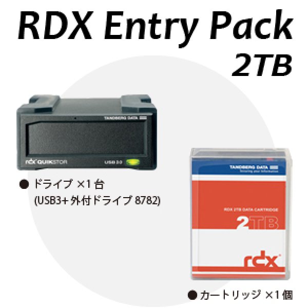 セット特価 RDX2000E｜Tandberg Data RDX エントリーパック 2TB RDX2000E