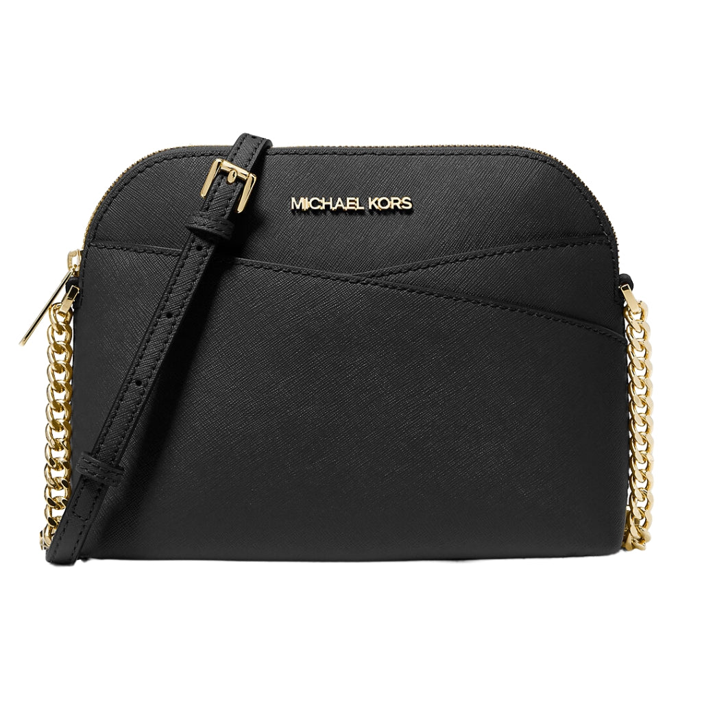 Michael Kors Jet Set Travel Medium Saffiano Leather Dome Crossbody