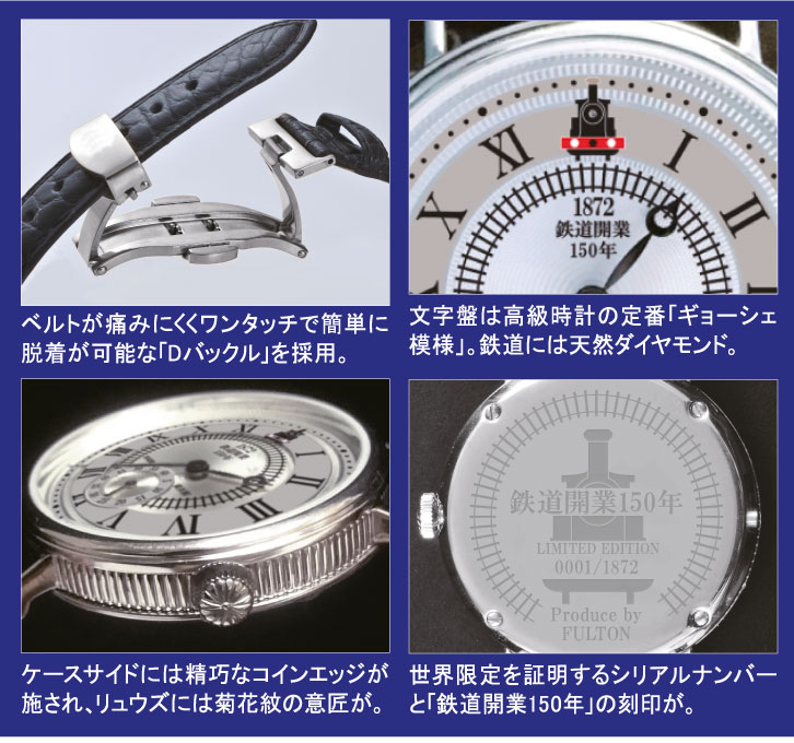 鉄道開業150周年記念時計＜男性用＞＜女性用＞(単品)- 三宝堂