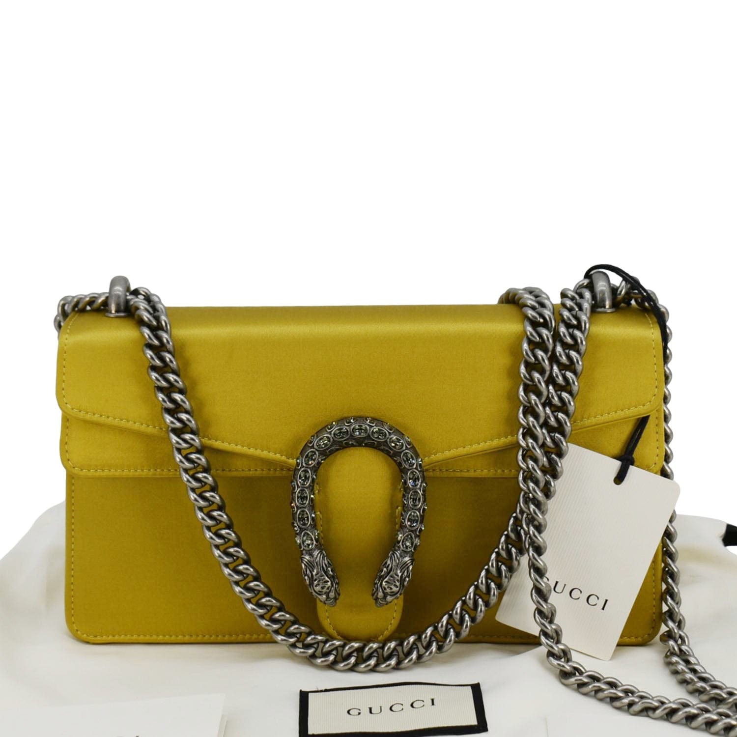 GUCCI Dionysus Small Leather Crossbody Bag Gold