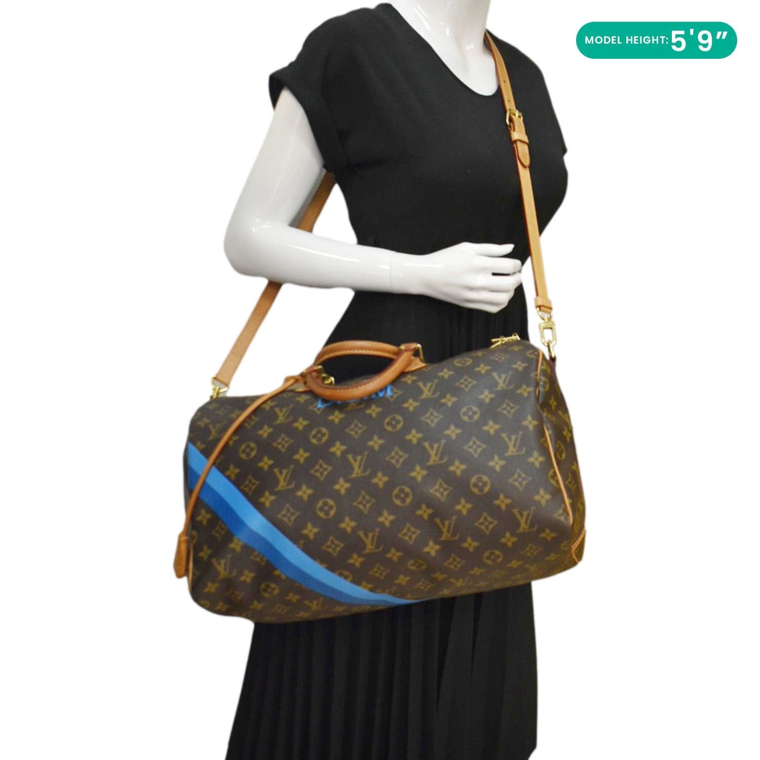 LOUIS VUITTON Speedy 40 Bandouliere Heritage Monogram Canvas Travel Ba