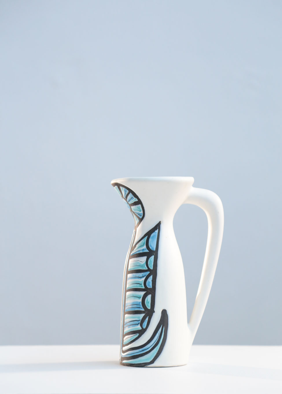 Signed Roger Capron Ceramic Pitcher/Vase for Vallauris, 1970s