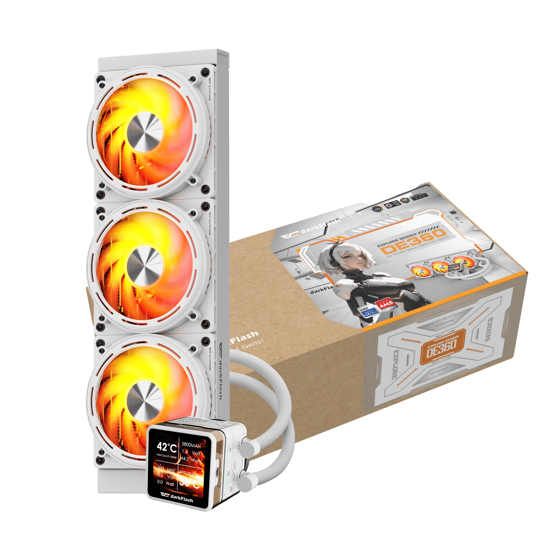 DE360 水冷CPUクーラーを探索 - darkFlash