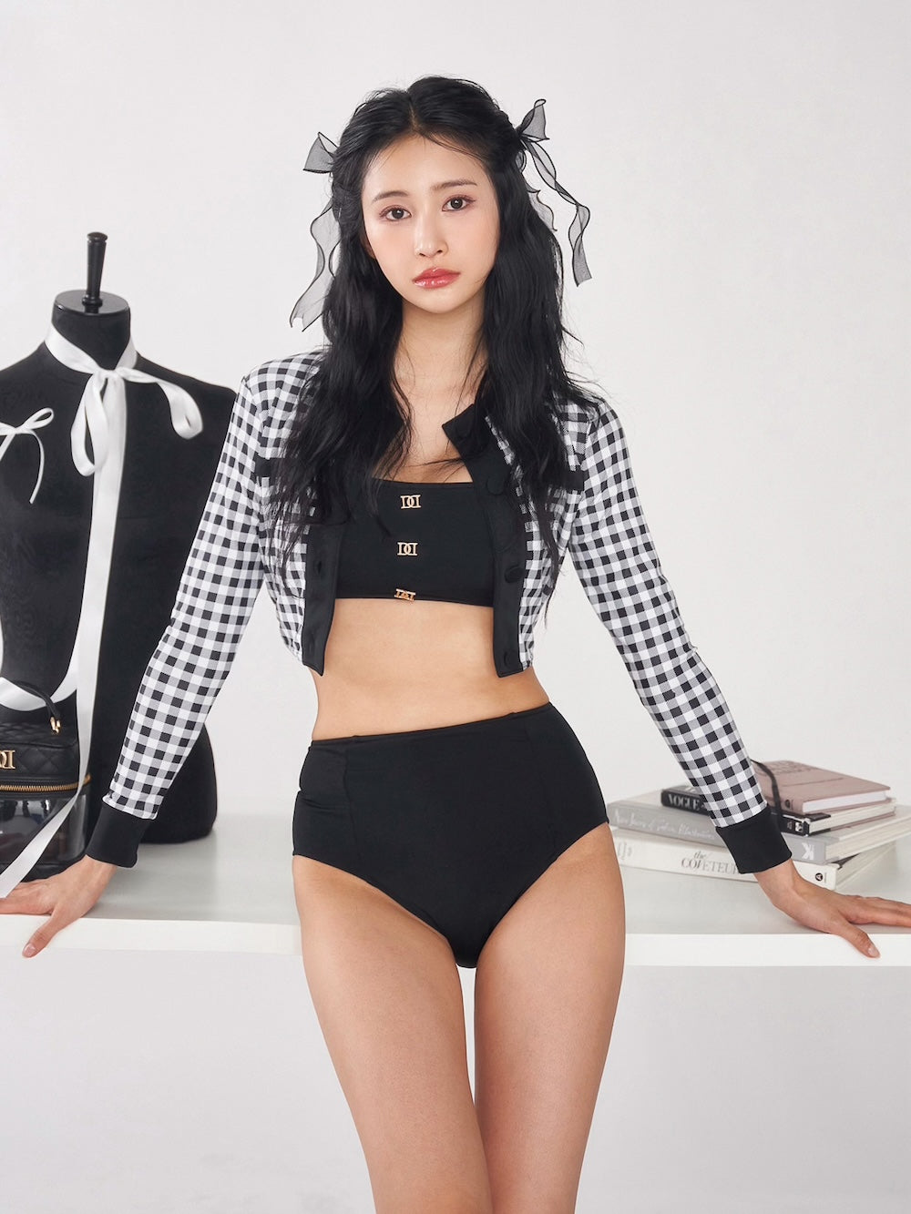 DDクリアバニティ付き】 ショルダーリボンフリルビキニ – Darich