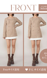 プリーツドッキングツイードミニワンピース – Darich (ダーリッチ)