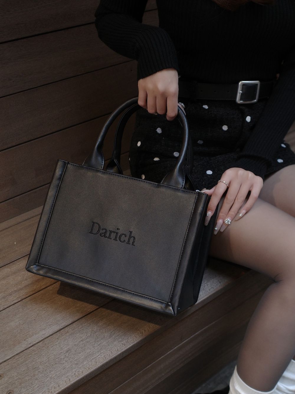 ロゴショルダーレザーミニトートバッグ – Darich (ダーリッチ)