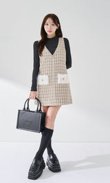 フロントファスナーツイードミニワンピース – Darich (ダーリッチ)