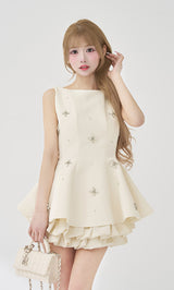 ビジューフレアバルーンミニドレス – Darich (ダーリッチ)