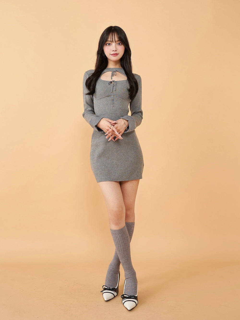 フロントオープンニットミニワンピース – Darich (ダーリッチ)