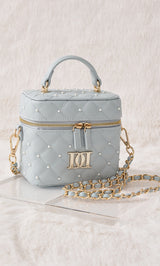 ゴールドパーツ】キルティングパールスクエアミニバッグ – Darich