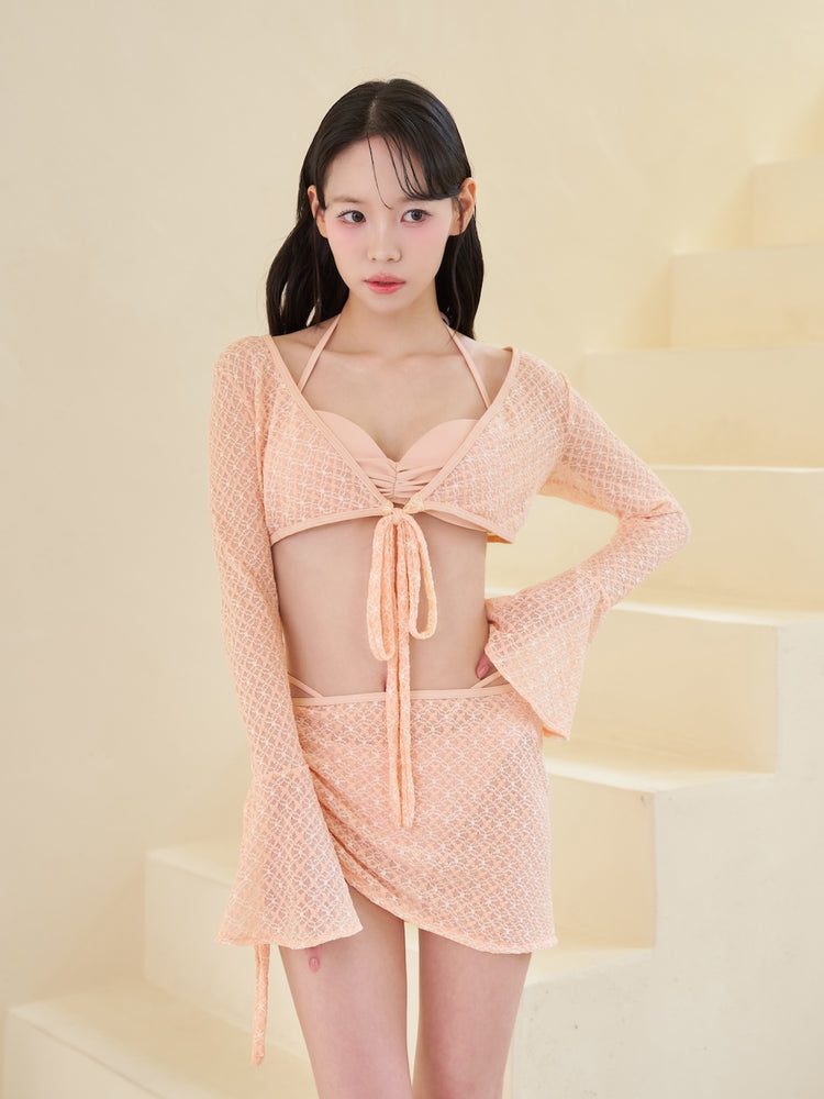 Darich ダーリッチ 4WAYレースウエストクロスビキニ BLK