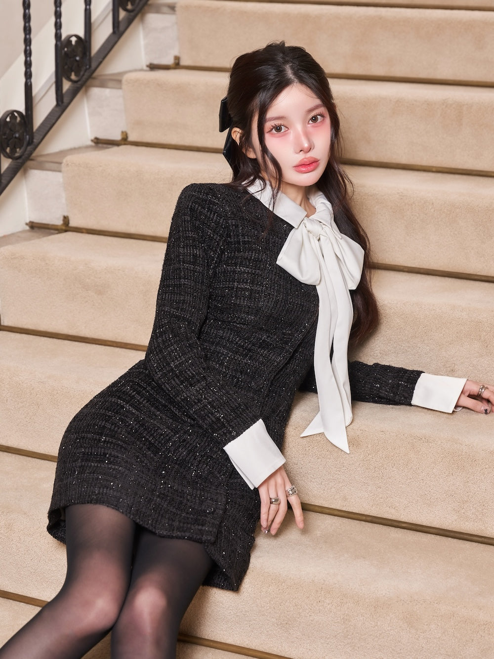 クラシカルボウタイツイードミニワンピース – Darich (ダーリッチ)