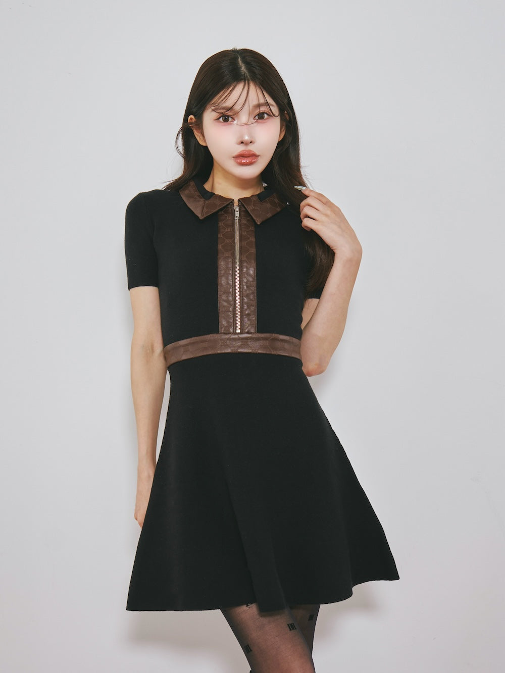 ロゴレザーニットミニワンピース – Darich (ダーリッチ)