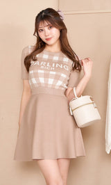 ギンガムチェックニットミニワンピース – Darich (ダーリッチ)