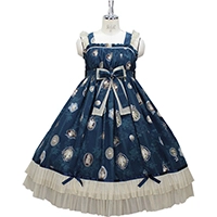 両面編み上げのはしごレースジャンパースカート BODYLINE ボディライン