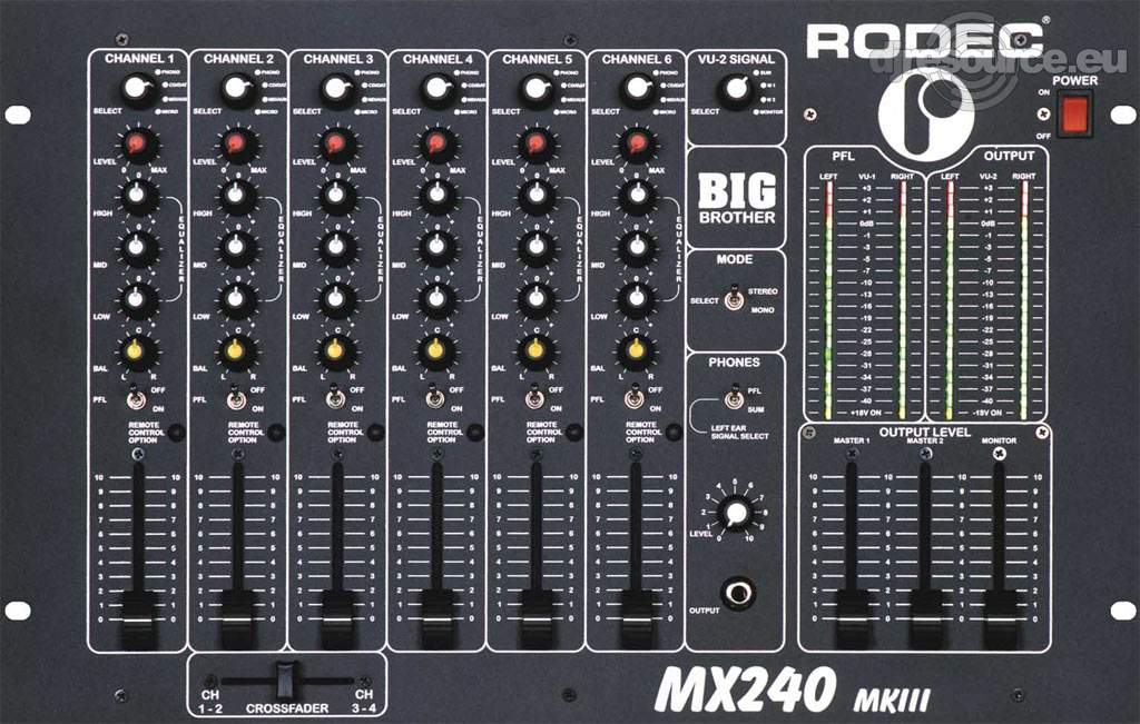 Rodec › MX240 MK3 › Mixer - Gearbase | DJResource
