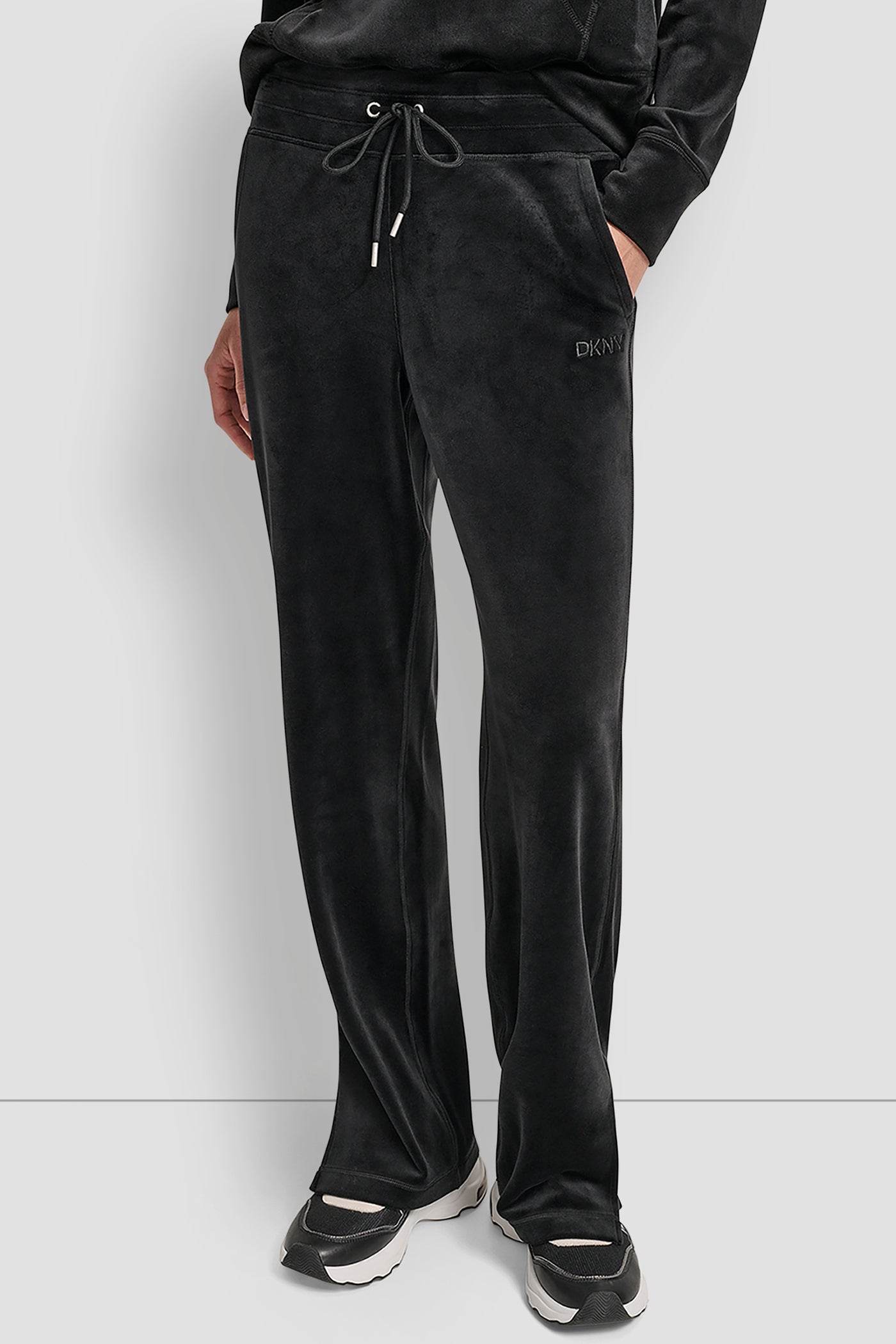 Velour Hd Embroidery Logo Track Pant | Jogger | DKNY