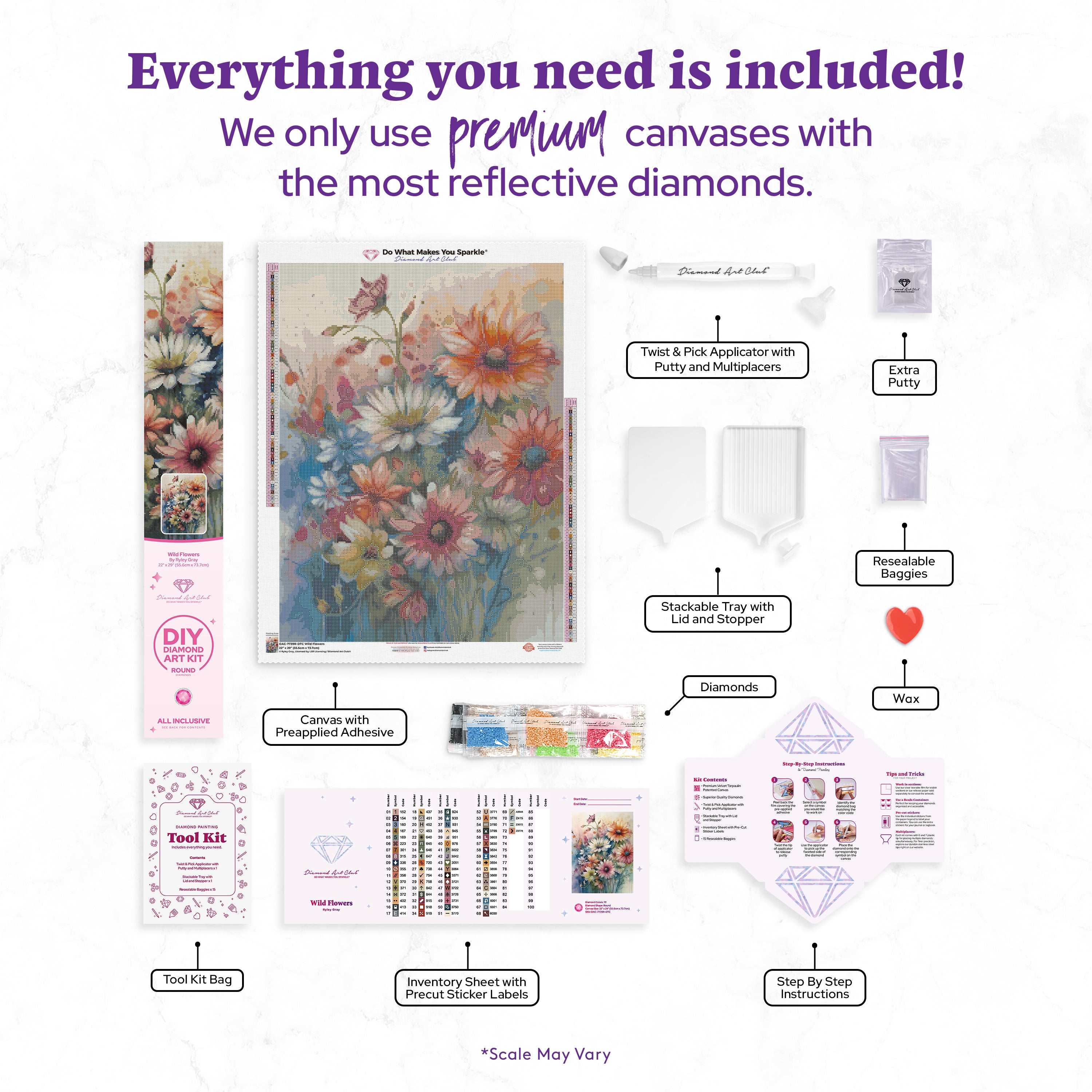 Wild Flowers – Diamond Art Club