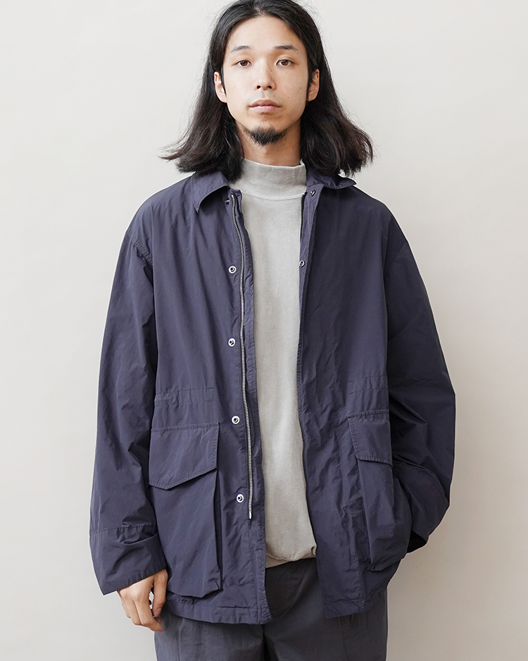 AIR WEATHER FIELD COAT / CHARCOAL GRAY | ATON (MEN)(エイトン