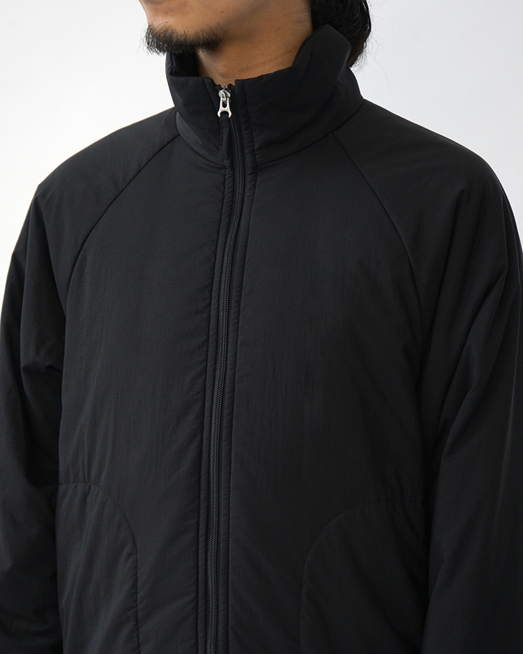 MAT AIRLY NYLON WOOL PADDED STAND JACKET / BLACK | ATON (MEN