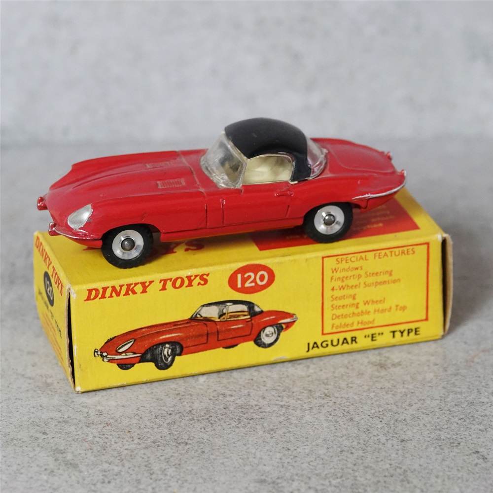 Dinky 120 Jaguar 'E' Type In Red - Die Cast Models 4 You
