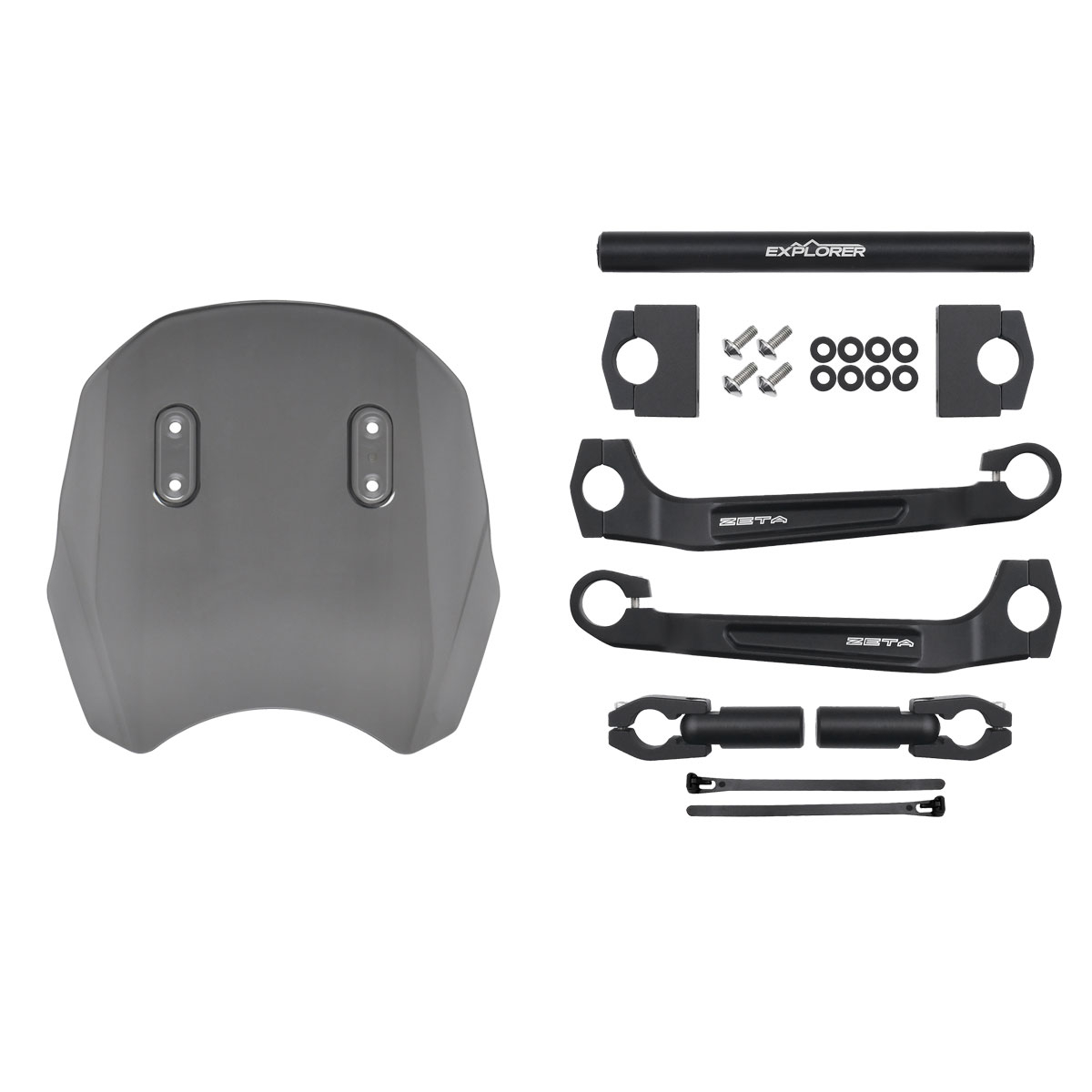 エクスプローラーウィンドシールド GB350/S用 ショートタイプ