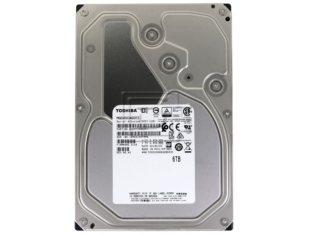 Dell 3PRF0 / Toshiba MG04SCA60EE 6TB Enterprise SAS Hard Drive