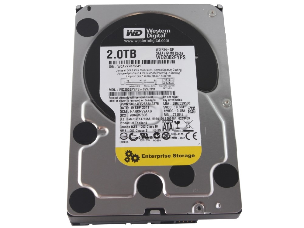 Western Digital RE4-GP WD2002FYPS 2TB / 2000GB 3Gbps IntelliPower