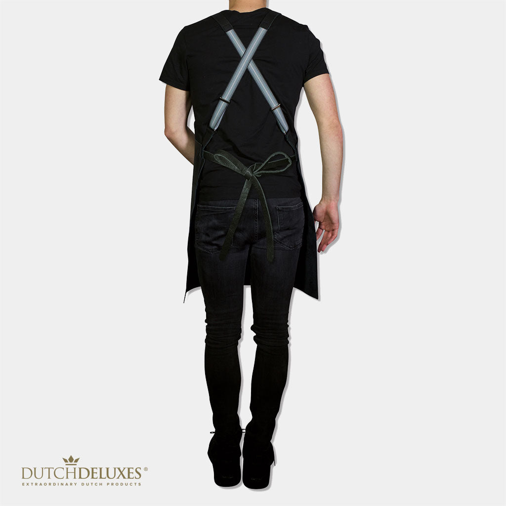 Dutchdeluxes - Luxury barbecue apron in full-grain Leather - With Susp