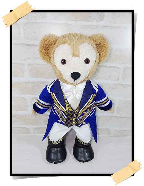 予約受付中】 ダッフィー 衣装 Sサイズ (身長43cm) 紅白 青 王子様 風