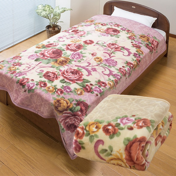 温泉毛布アクリルニューマイヤー毛布(2色組): 寝具／はぴねすくらぶ