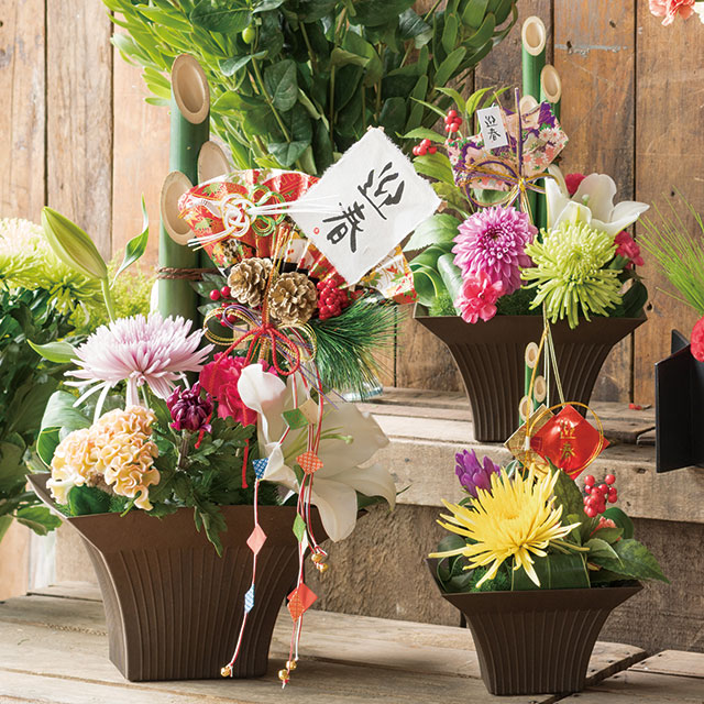 門松飾りL(W60×D55×H450): フラワーピック｜ギフト、ラッピング用品