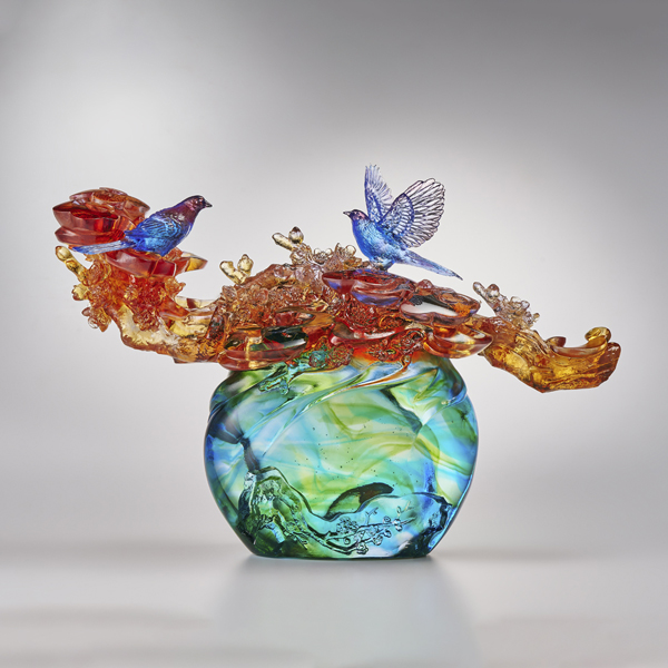 琉園工房 瑠璃工房 tittot 龍 大型 置物 クリスタル 琉園工房 瑠璃工房