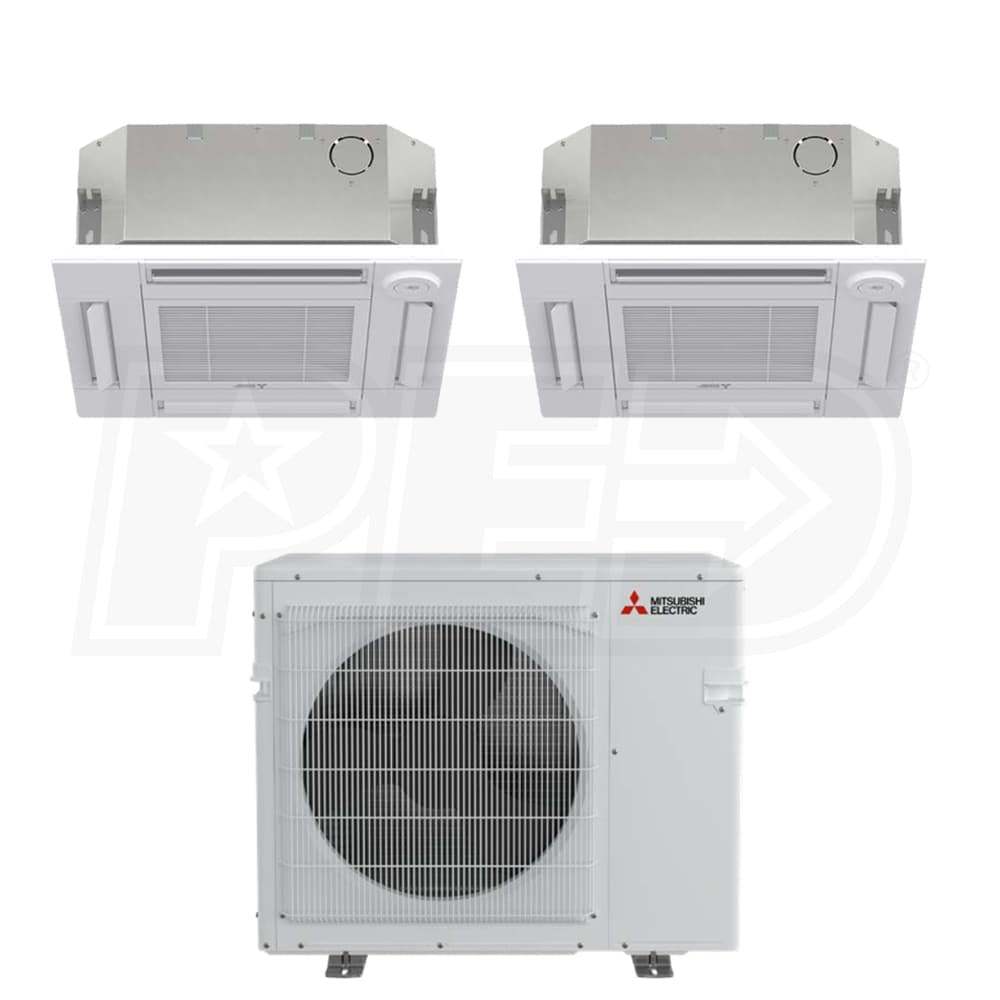Mitsubishi MXZ-5D36NL 2-SLZ-AF18NL Ceiling Cassette Mini Split