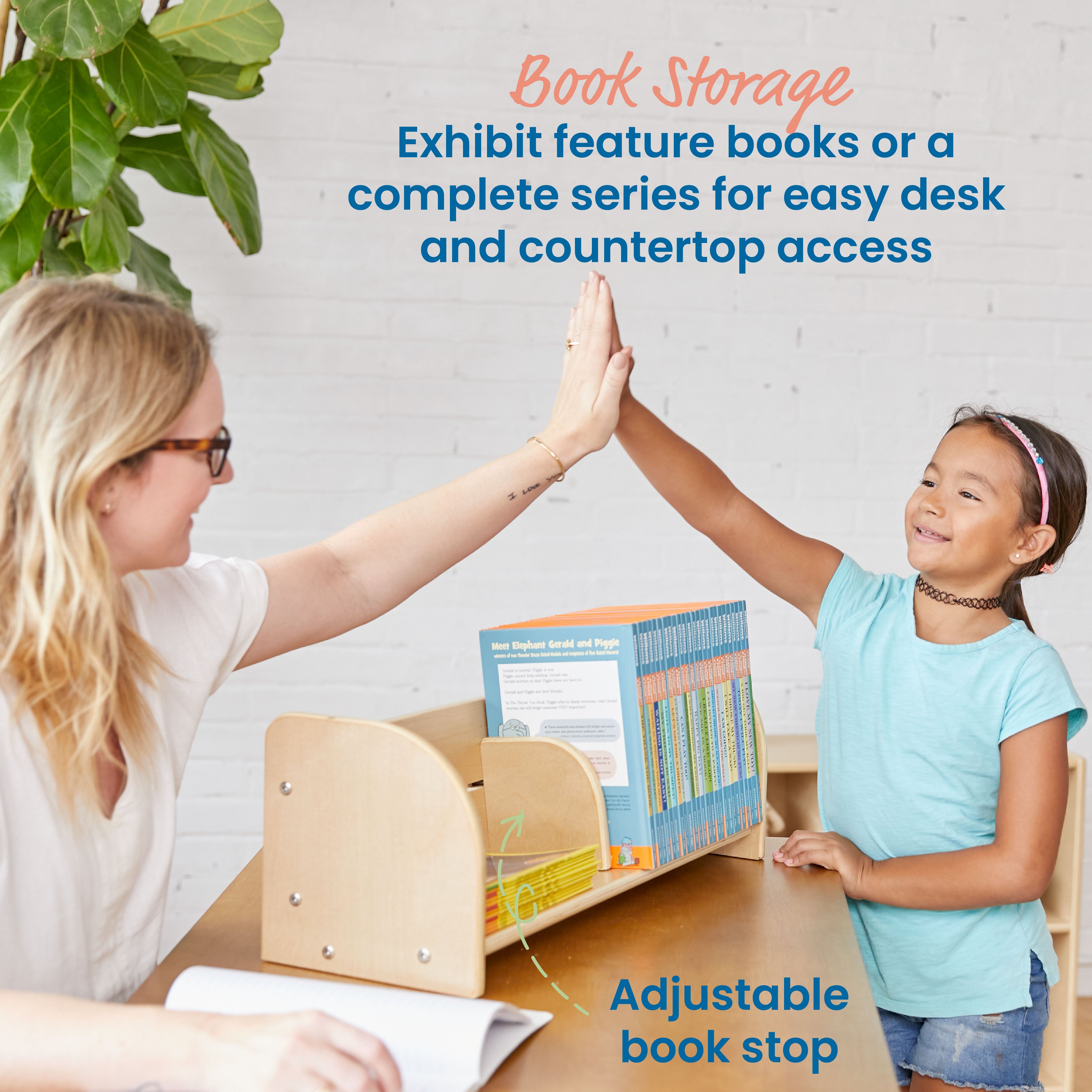 Adjustable Forward-Facing Tabletop Book Display