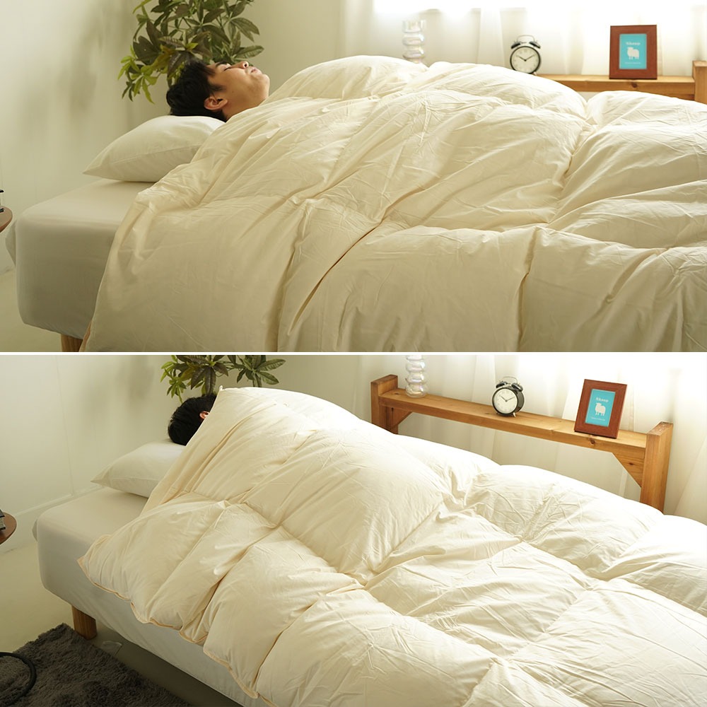 羽毛布団 シングルスーパーロング 掛け布団 150×230cm ホワイトマザー