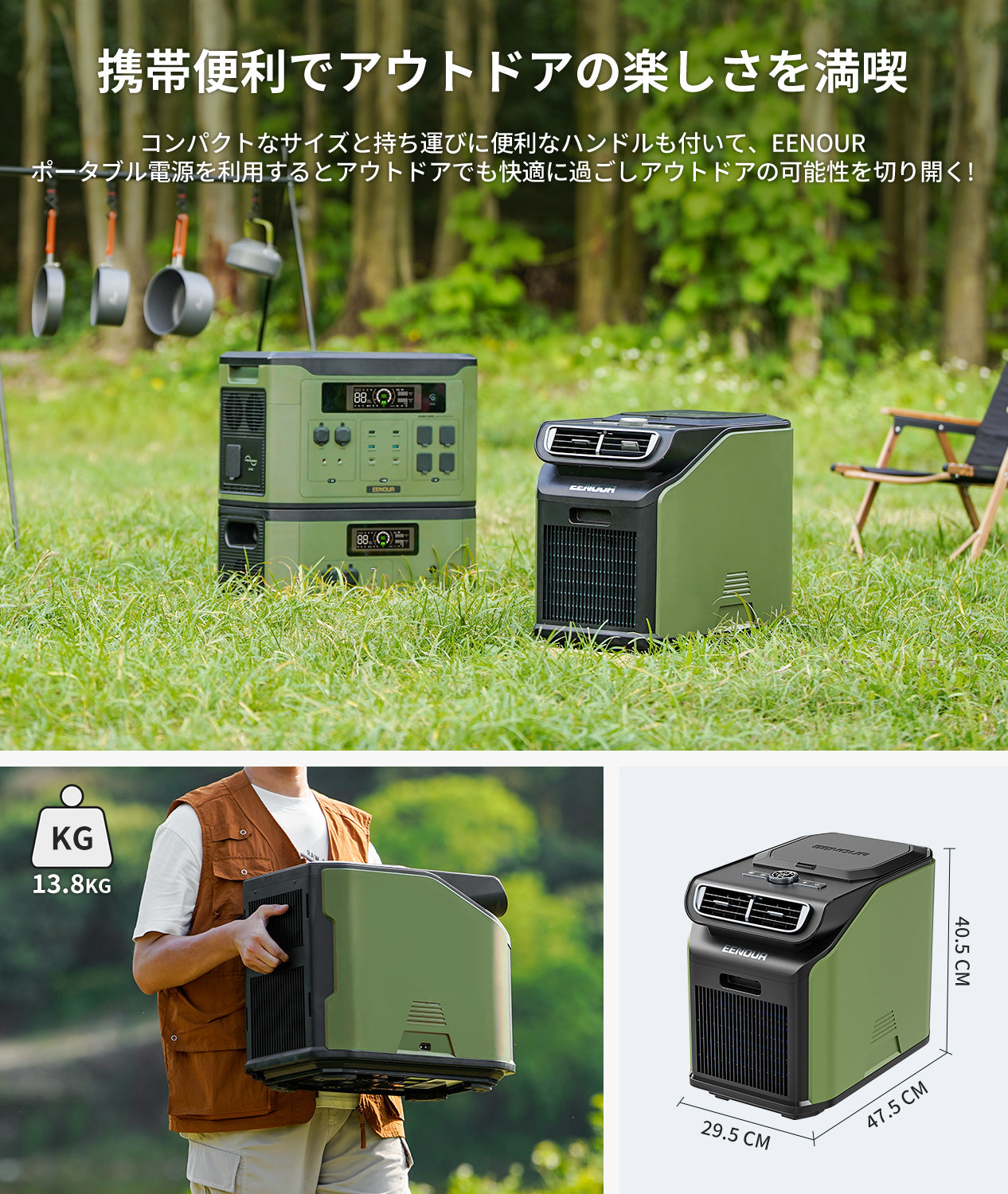 スポットエアコンPA600 ブラック – EENOUR