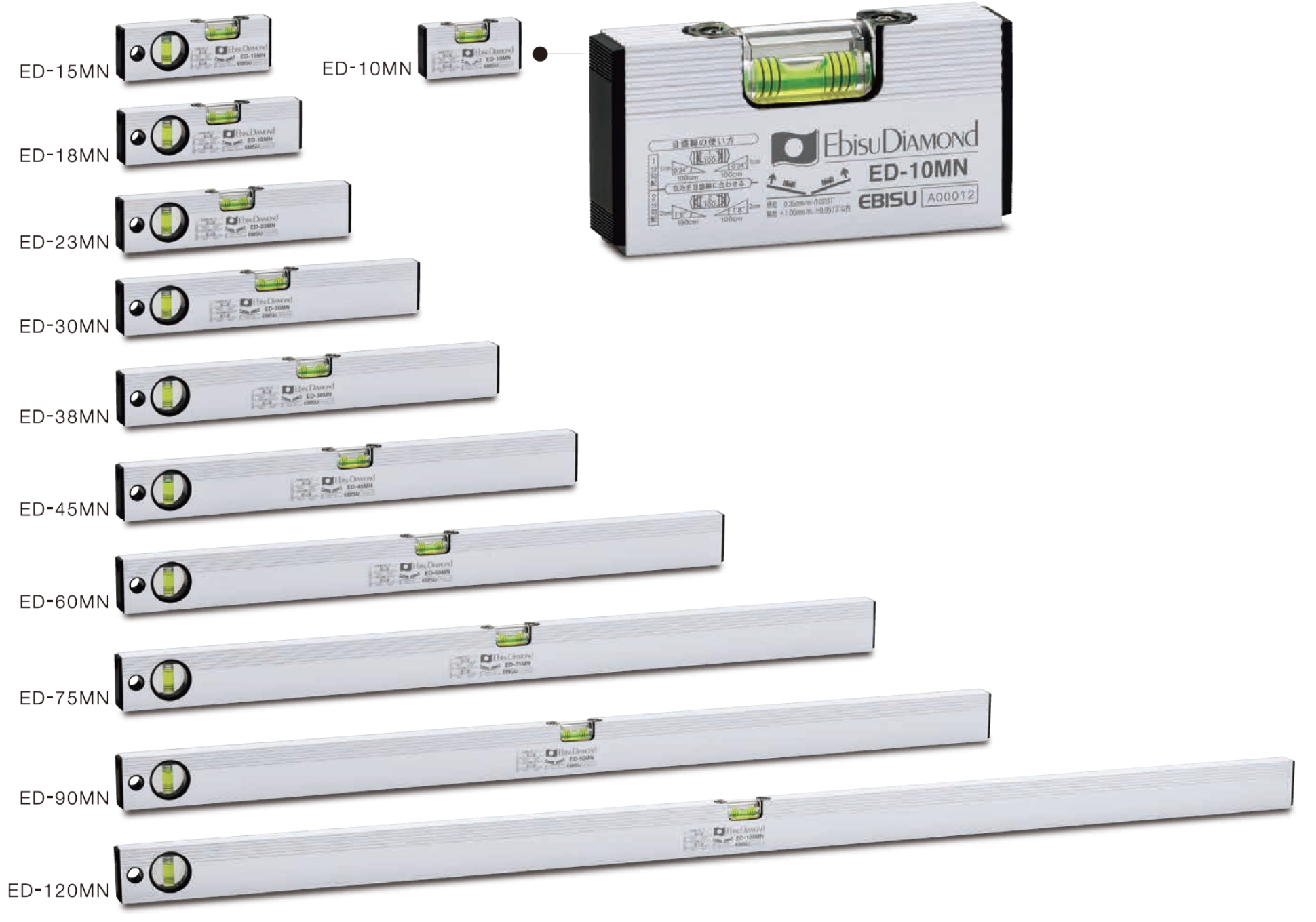 ベーシックレベル・シルバー・磁石付｜ベーシックレベル水平器・水準器